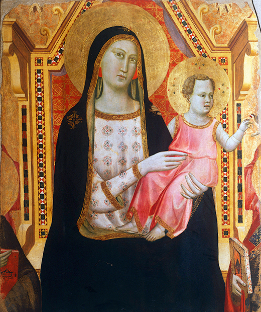 Madonna with Child CADÊ O BEBÊ? - Criança de feições adultas: a ideia de infância é mais tardia