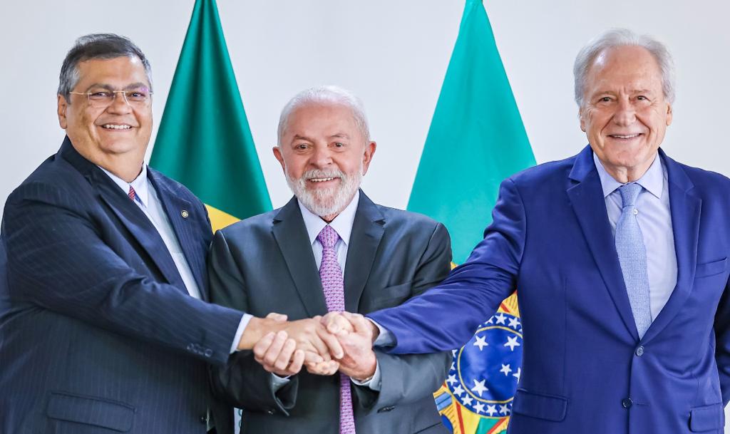 Flávio Dino, Luiz Inácio Lula da Silva e Ricardo Lewandowski