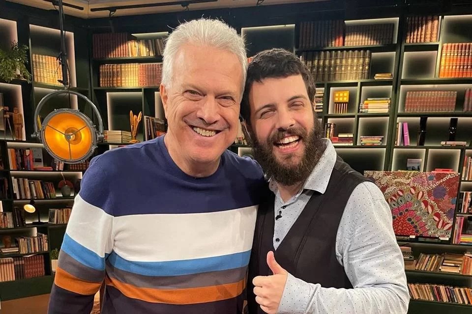 Pedro Bial e Diogo Defante