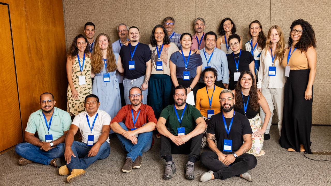 Participantes de encontro do Instituto Serrapilheira nesta segunda-feira, no Rio de Janeiro, sobre projeto-piloto de centro de ecologia tropical