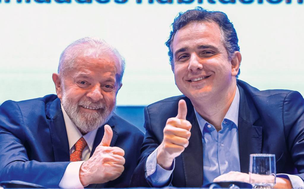 7—53516832403_3525bb165f_o.jpg MINAS GERAIS - Lula e Pacheco: a aliança com o antigo adversário do PT é considerada fundamental para a reeleição