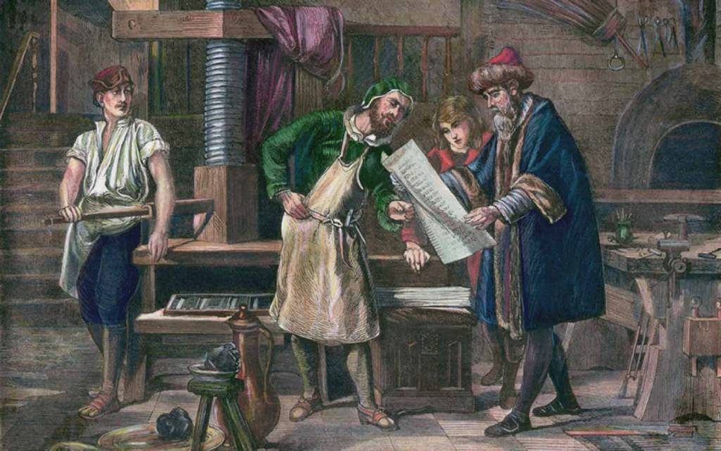 GettyImages-959942036.jpg HISTÓRIA - A prensa de Gutenberg, do século XV: nem ela mudou tanto o mundo