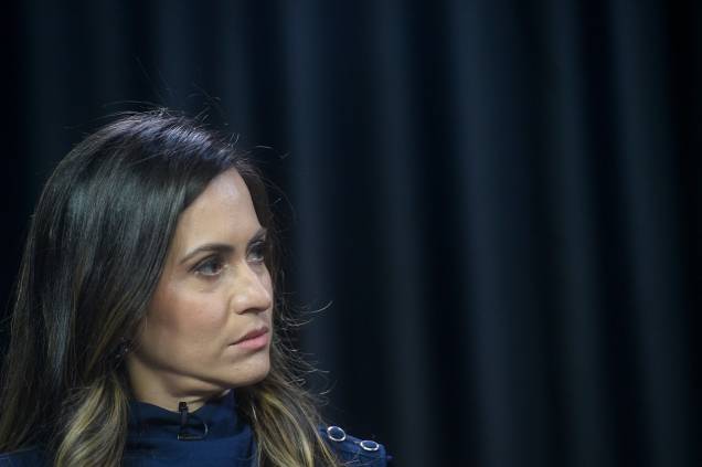 A jornalista e apresentadora, Marcela Rahal, no programa "Amarelas On Air", de Veja A jornalista e apresentadora, Marcela Rahal, no programa "Amarelas On Air", de Veja
