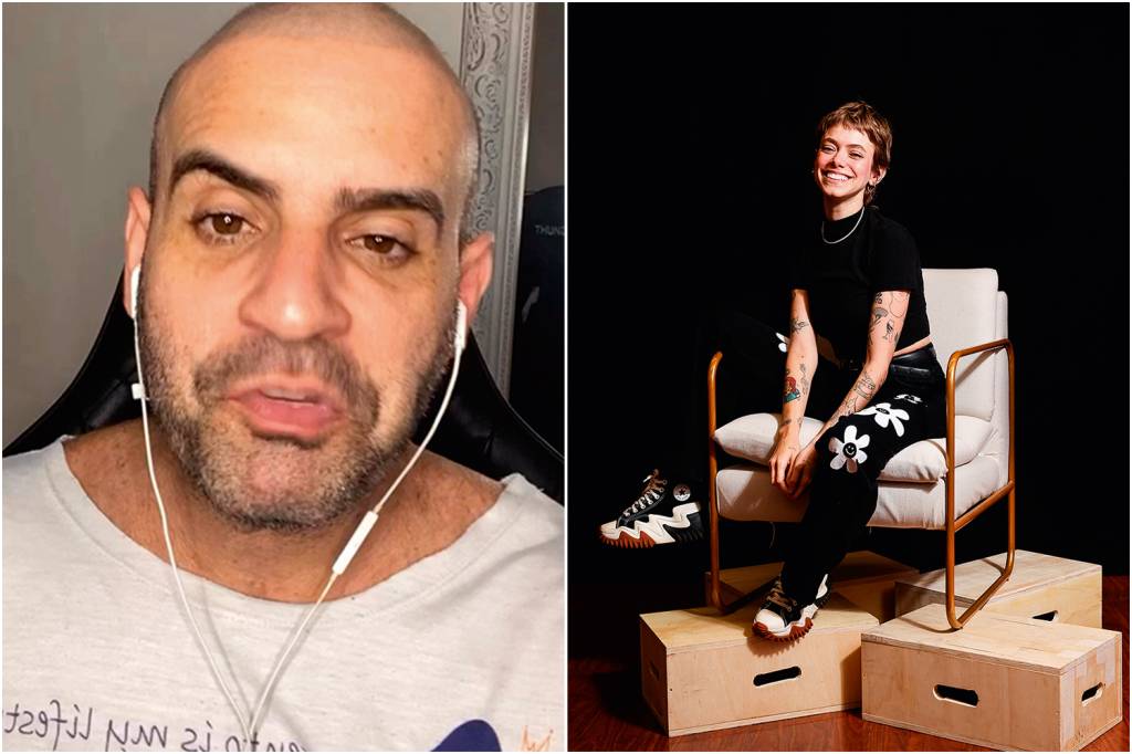 a–GUGA-FIGUEIREDO-2023-8-a—frame-marc-dagua.jpg OS “DES-INFLUENCERS” - Os “xerifes” da internet Guga Figueiredo (à esq.) e Mari Krüger: especialista fitness e bióloga formada alertam internautas sobre golpes e “gominhas milagrosas” divulgados por grandes blogueiros do meio digital
