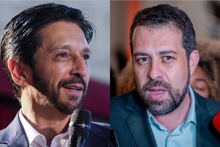 O prefeito de São Paulo, Ricardo Nunes (MDB), e o deputado Guilherme Boulos (PSOL): os dois stão tecnicamente empatados na disputa pela prefeitura de São Paulo