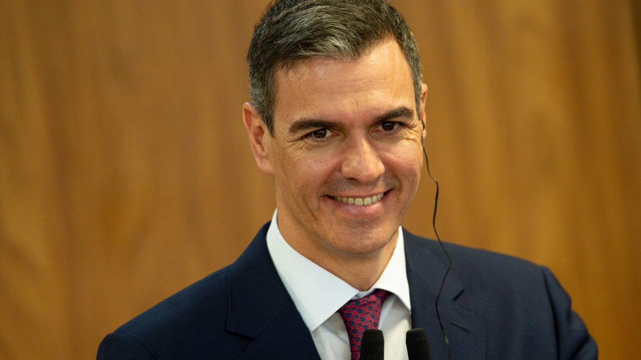 Brasília (DF), 06/03/2024 - O Presidente do Governo da Espanha, Pedro Sánchez, durante cerimônia de assinatura de atos e declaração à imprensa, no Palácio do Planalto. Foto: Marcelo Camargo/Agência Brasil