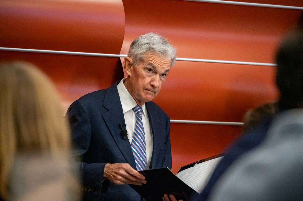 GettyImages-2115797206.jpg Jerome Powell, do Fed: a agenda monetária dos Estados Unidos vai ditar o rumo das bolsas pelo mundo afora
