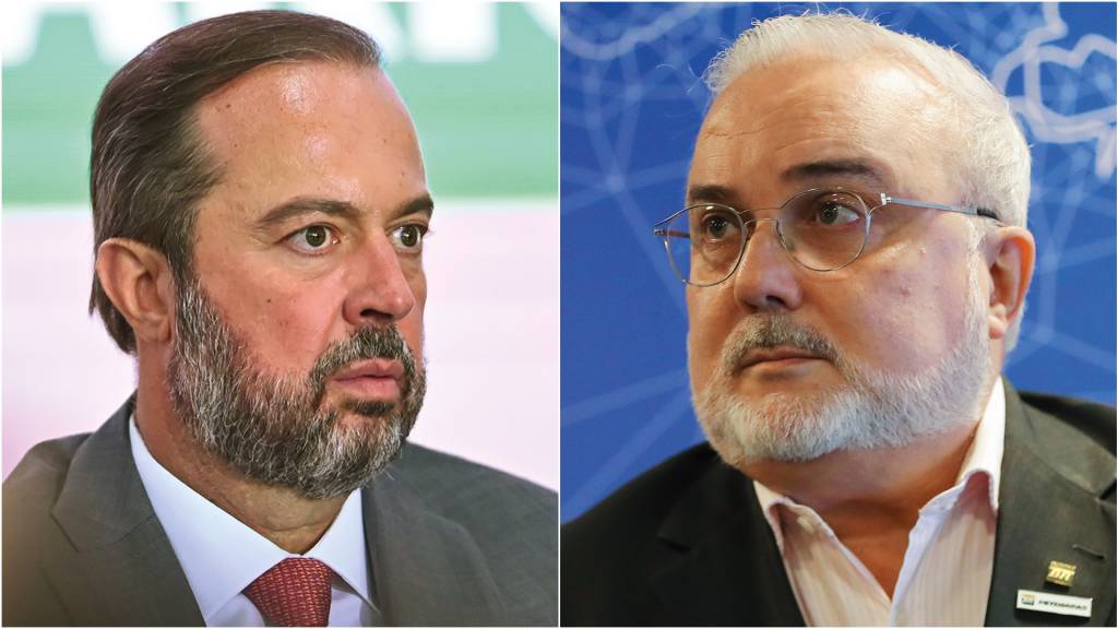 POL337753.JPG INGERÊNCIA - Silveira e Prates: queda de braço entre o ministro e o presidente da Petrobras pode acabar em demissão