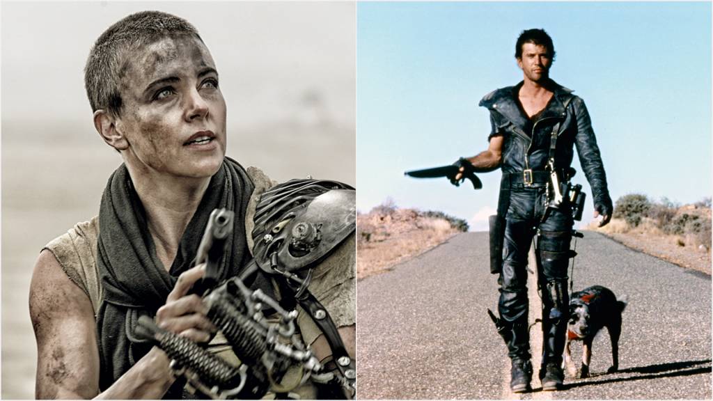 3-P-MENOR-FILME-MAD-MAX—FURY-ROAD-23.jpg DUAS FASES - Charlize (à esq.) e Mel Gibson (à dir.): heróis em um mundo cão