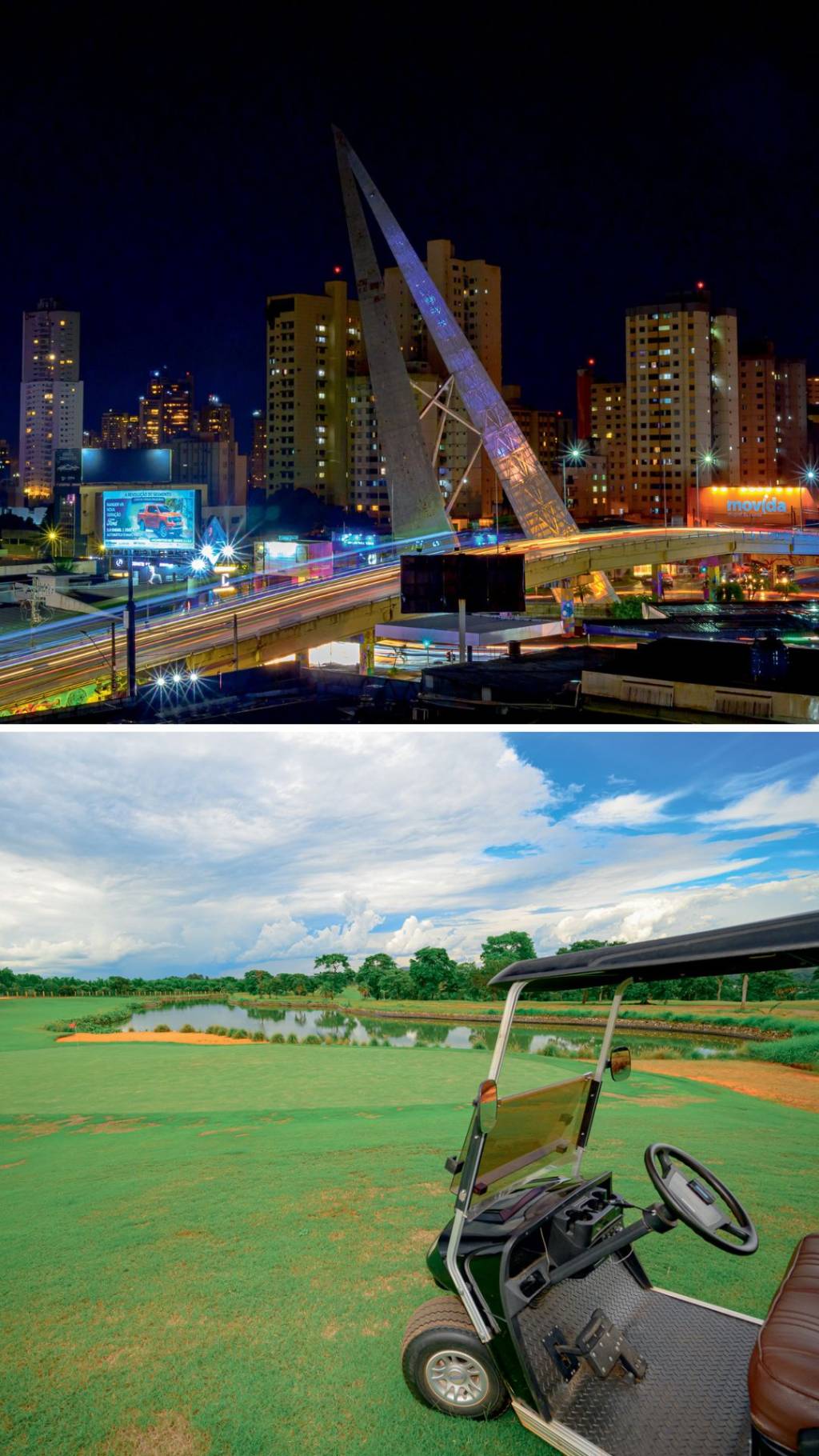 674368927473847 NEGÓCIOS - A explosão imobiliária no centro (acima) e campo de golfe em condomínio: mercado em alta