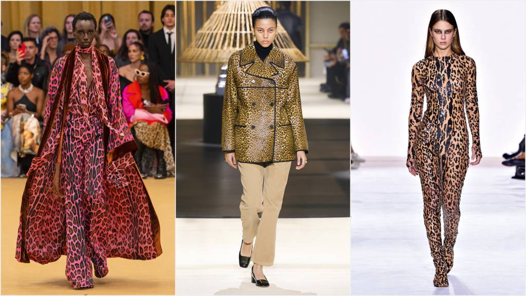 GettyImages-1468778054.jpg NA PASSARELA - Criações de Roberto Cavalli, Dior e Reinaldo Lourenço: felinos dominam os desfiles