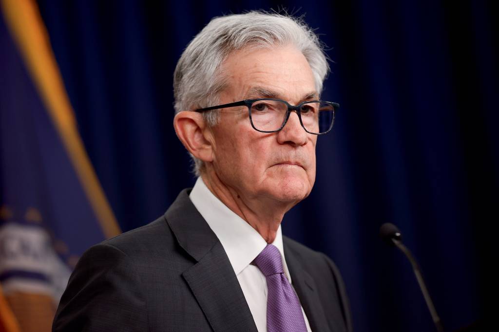 Federal Reserve Chair Powell Holds His News Conference Following The Federal Open Market Committee Meeting FORA DA META - Powell, presidente do Fed: está difícil domar a inflação
