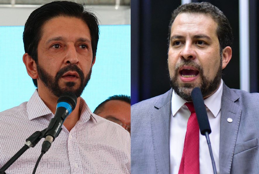 O prefeito Ricardo Nunes e o deputado Guilherme Boulos: disputa acirrada pela Prefeitura de São Paulo