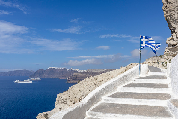 Ilha de Santorini, na Grécia.