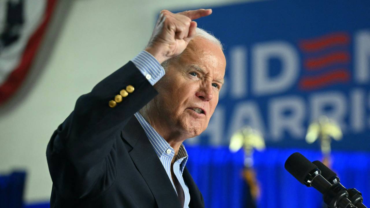 O presidente dos Estados Unidos, Joe Biden, discursa em evento de campanha em Madison, no estado de Wisconsin. 05/07/2024