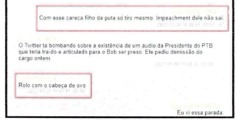 Conversas entre os servidores investigados da Abin