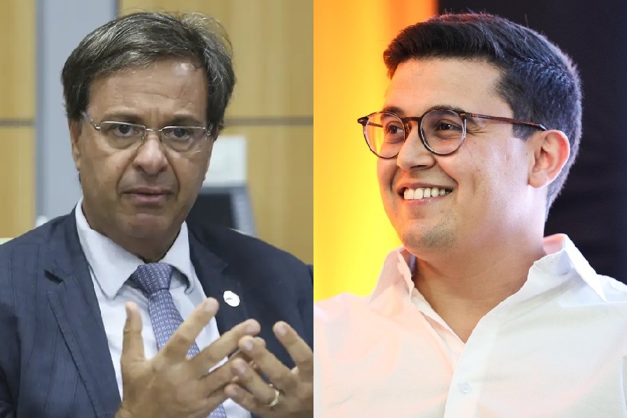 O pré-candidato do PL a prefeito do Recife, Gilson Machado, e Victor Marques (PCdoB), ex-chefe de gabinete do atual prefeito, João Campos (PSB), escolhido por ele para ser vice na sua chapa à reeleição