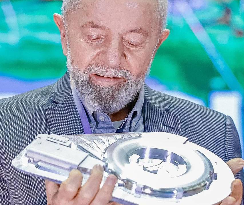 O presidente Lula no lançamento da pedra fundamental do Orion, complexo de pesquisas avançadas em Campinas: ele abrirá conferência nacional de ciência
