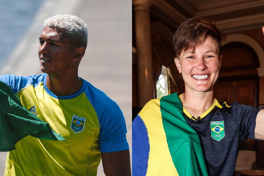Isaquias Queiroz e Rachel Kochhann
