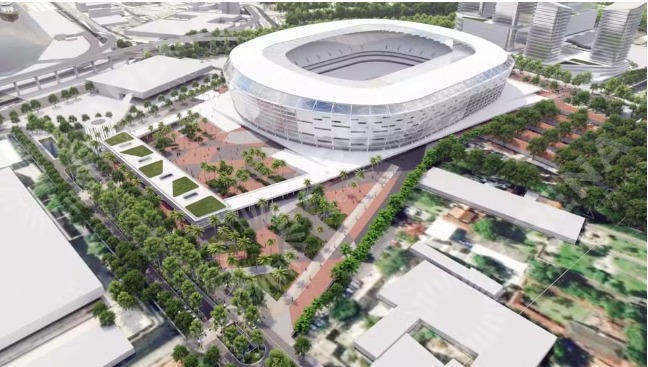 Projeto de estádio do Flamengo no Gasômetro — Foto: Divulgação