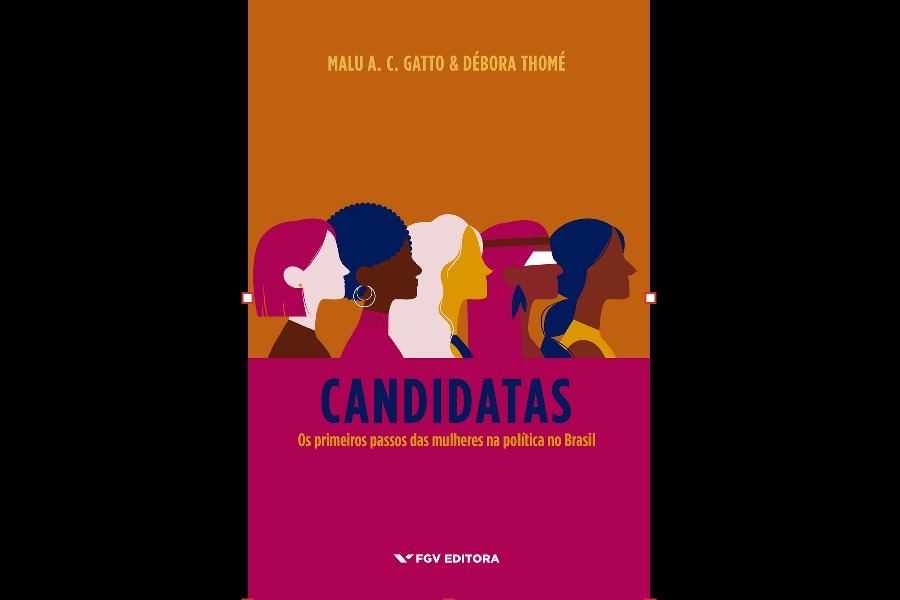 Capa de “Candidatas: os primeiros passos das mulheres na política do Brasil”, de Malu Gatto e Débora Thomé