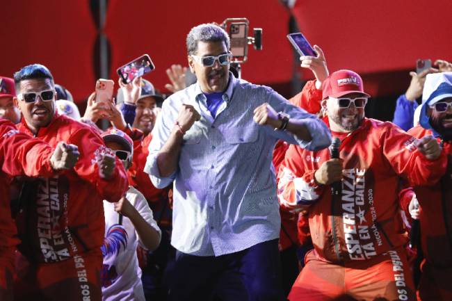 Nicolás Maduro em comício na Venezuela Nicolás Maduro em comício na Venezuela