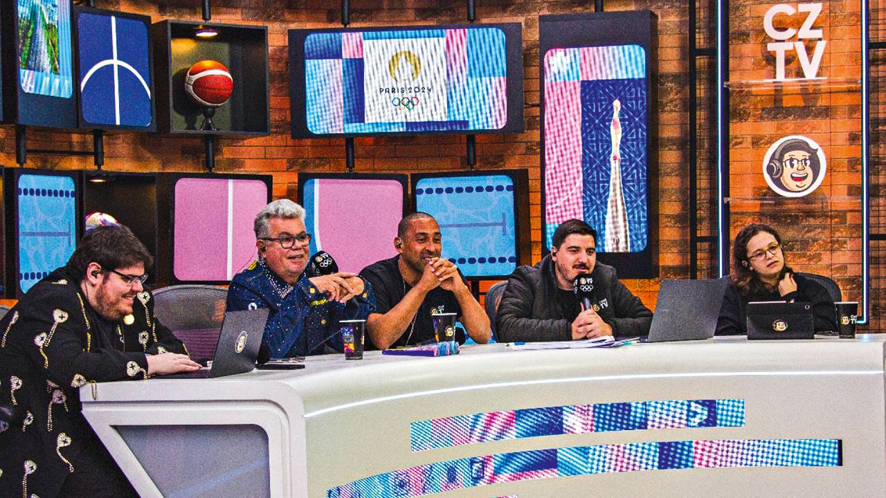 ESCRACHO NO AR - Bancada do canal nos Jogos: humor é trunfo, mas traz deslizes