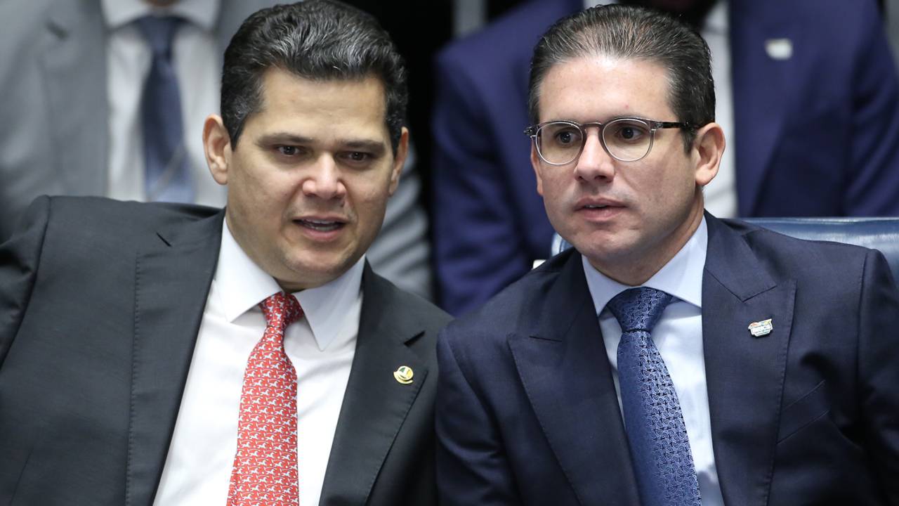 Davi Alcolumbre e Hugo Motta