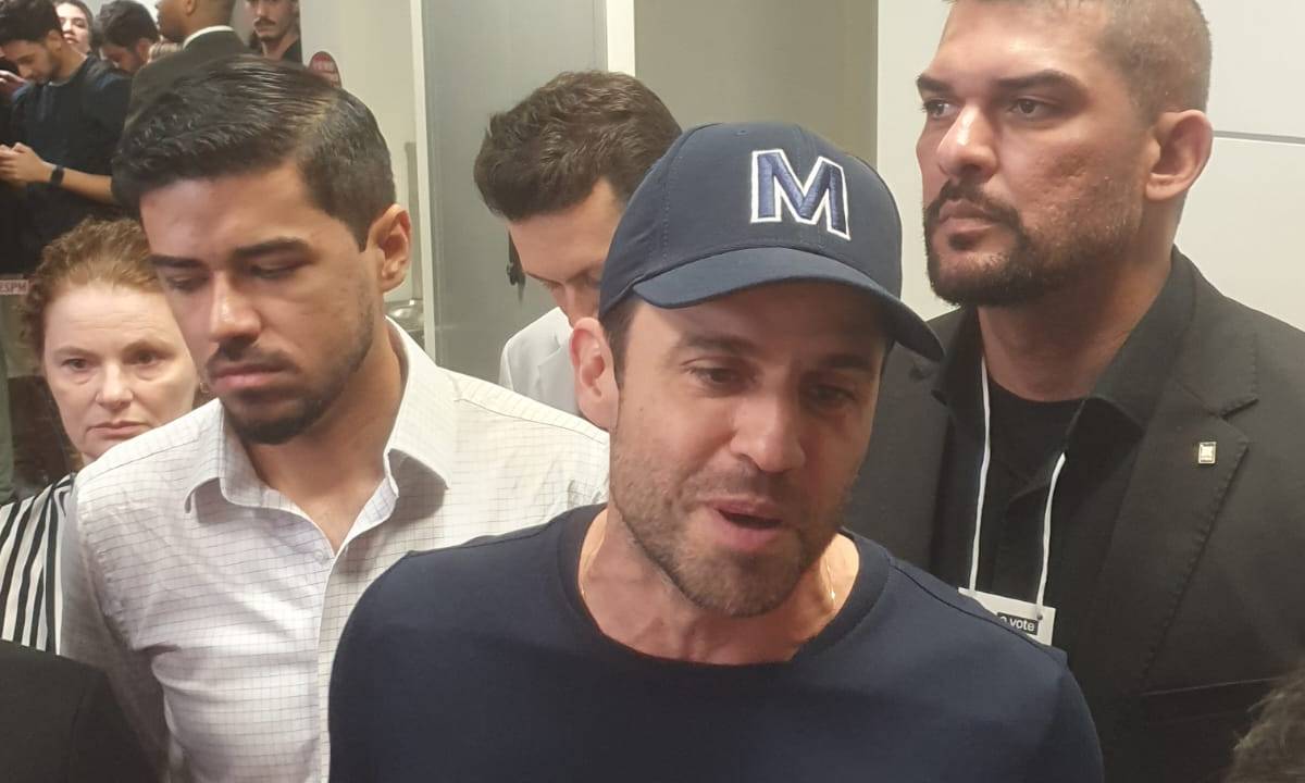 Pablo Marçal (PRTB), candidato à prefeitura de São Paulo, chega à ESPM para debate de VEJA