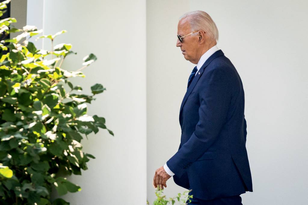 President Biden Departs The White House For Las Vegas POSTO PARA ESCANTEIO - Biden sai de cena: a democrata procura agora se descolar do presidente em fim de mandato