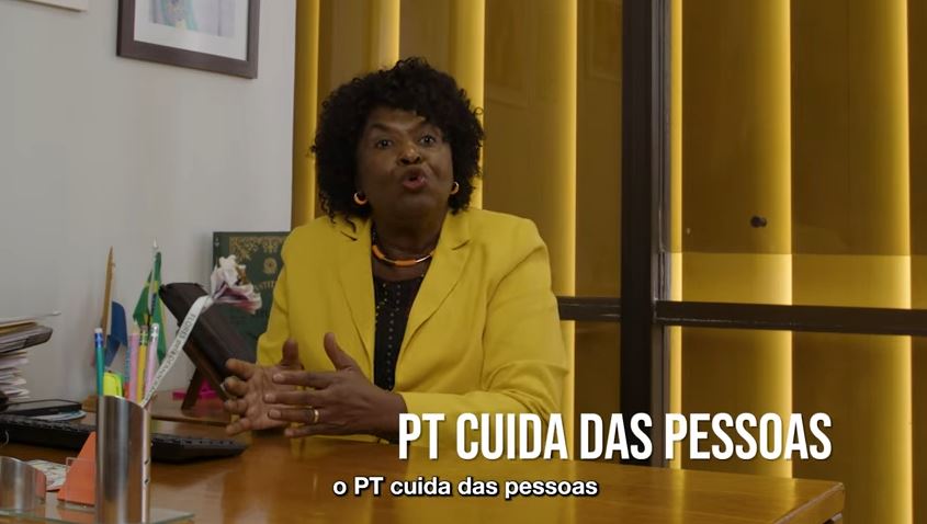 Benedita da Silva fala em vídeo do PT para tentar se aproximar do eleitorado evangélico