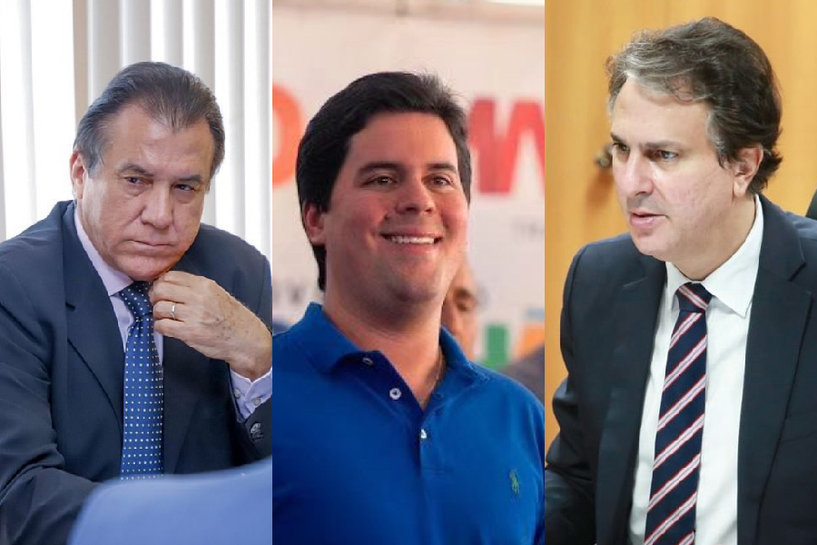 Os ministros Luiz Marinho (Trabalho), André Fufuca (Esportes) e Camilo Santana (Educação)