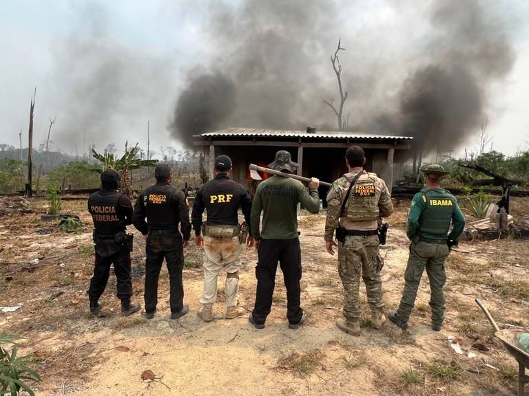 PF, PRF e Ibama fazem operação contra incêndios criminosos no Amazonas