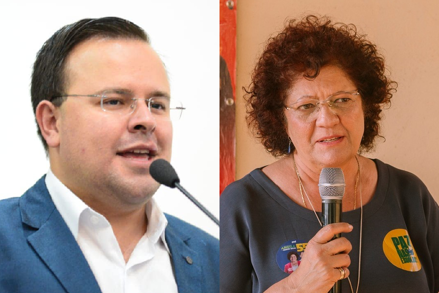 Welington Formiga (PDT) e Ângela Maluf (PSD), candidatos à prefeitura de Cotia (SP)