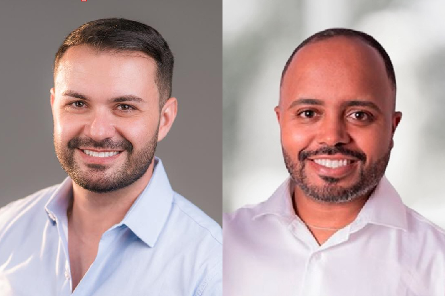 Os prefeitos reeleitos de Alpinópolis (MG), Rafael Freire (PSB), e de Santa Bárbara do Tugúrio (MG), Donatinho (PSD)