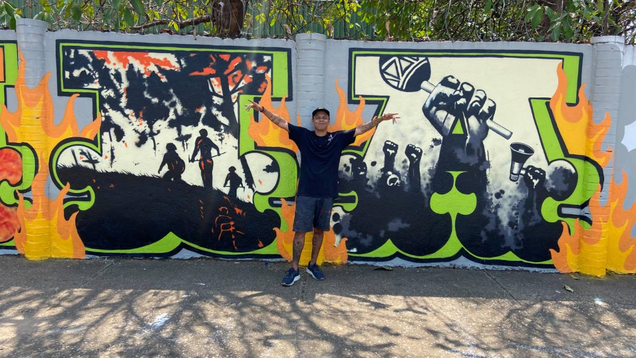 Mural de 25 metros de extensão em Porto Velho