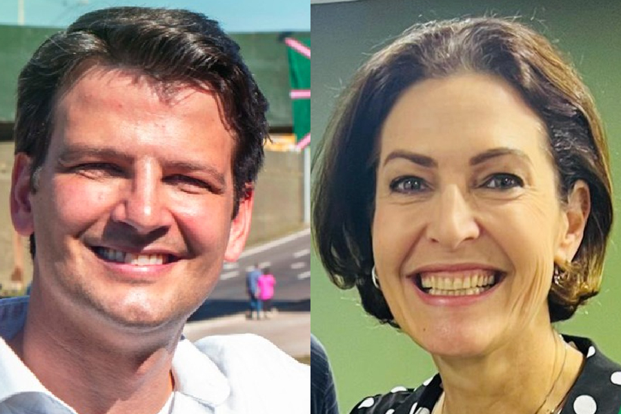 Eduardo Pimentel (PSD) e Cristina Graeml (PMB), candidatos à prefeitura de Curitiba no segundo turno em 2024