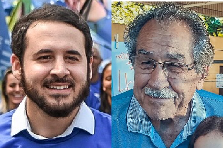 O vereador Lucas Sanches (PL) e o ex-prefeito de Guarulhos, Elói Pietá (Solidariedade)