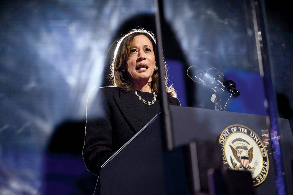 TOPSHOT-US-VOTE-POLITICS-HARRIS NÃO DEU PARA ELA - Harris: derrotada por eleitores insatisfeitos com o governo e desejosos de mudança -