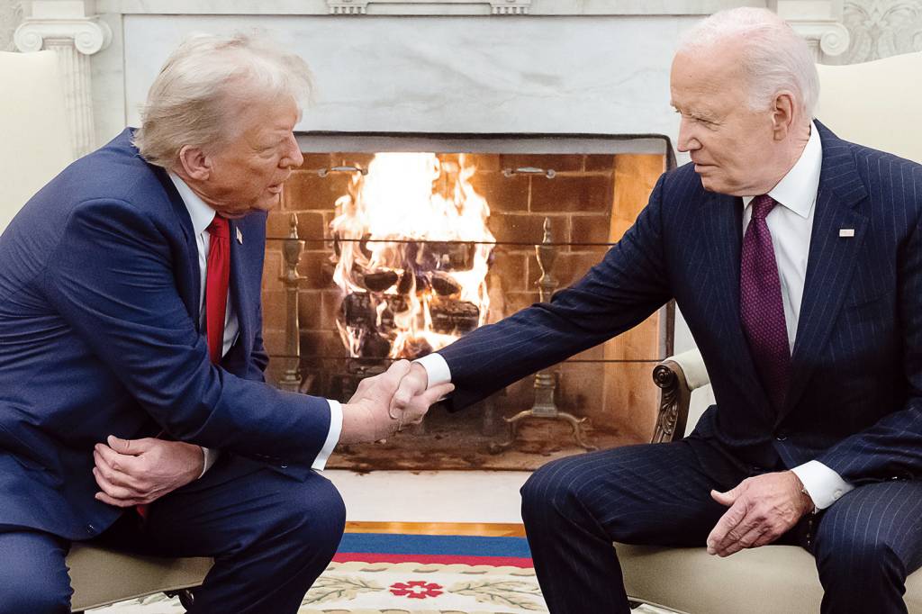 000_36M67W8 ASSOMBRAÇÃO - Trump na Casa Branca, com Biden: de longe, o presidente eleito está presente em todos os debates