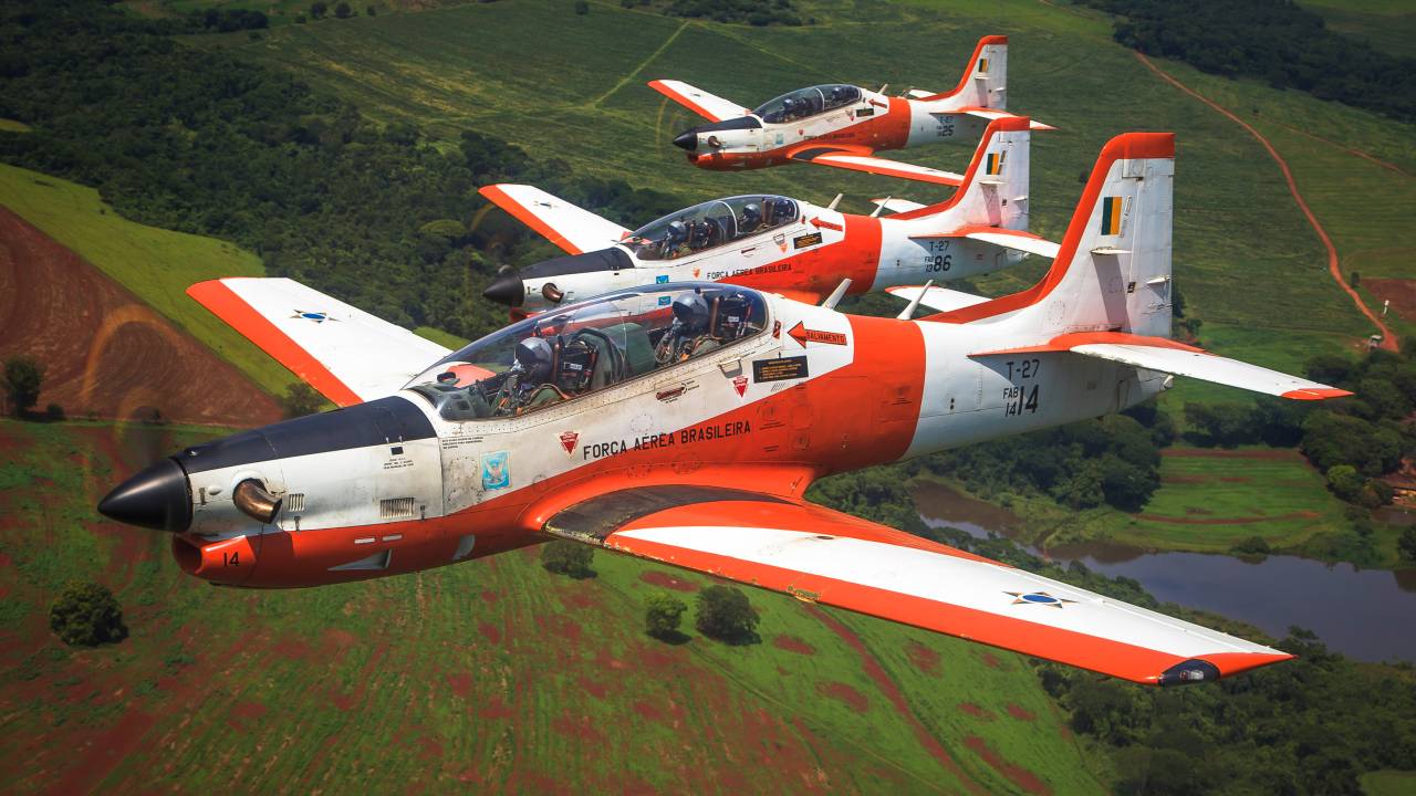 Aviões T-27 Tucano, da FAB