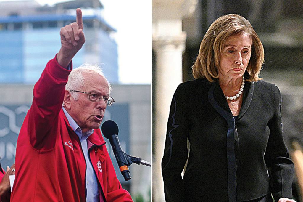 5453425234 CULPA DE QUEM? - Bate-boca: Sanders critica o partido; Pelosi, o presidente