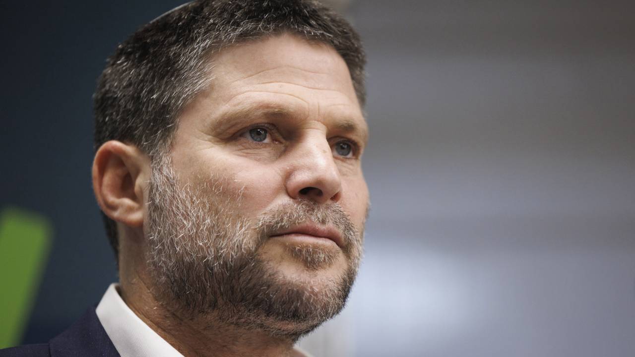 O ministro das Finanças de Israel, Bezalel Smotrich. 05/02/2024