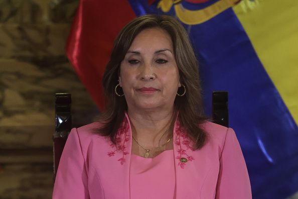 A presidente do Peru, Dina Boluarte. 25/10/2023