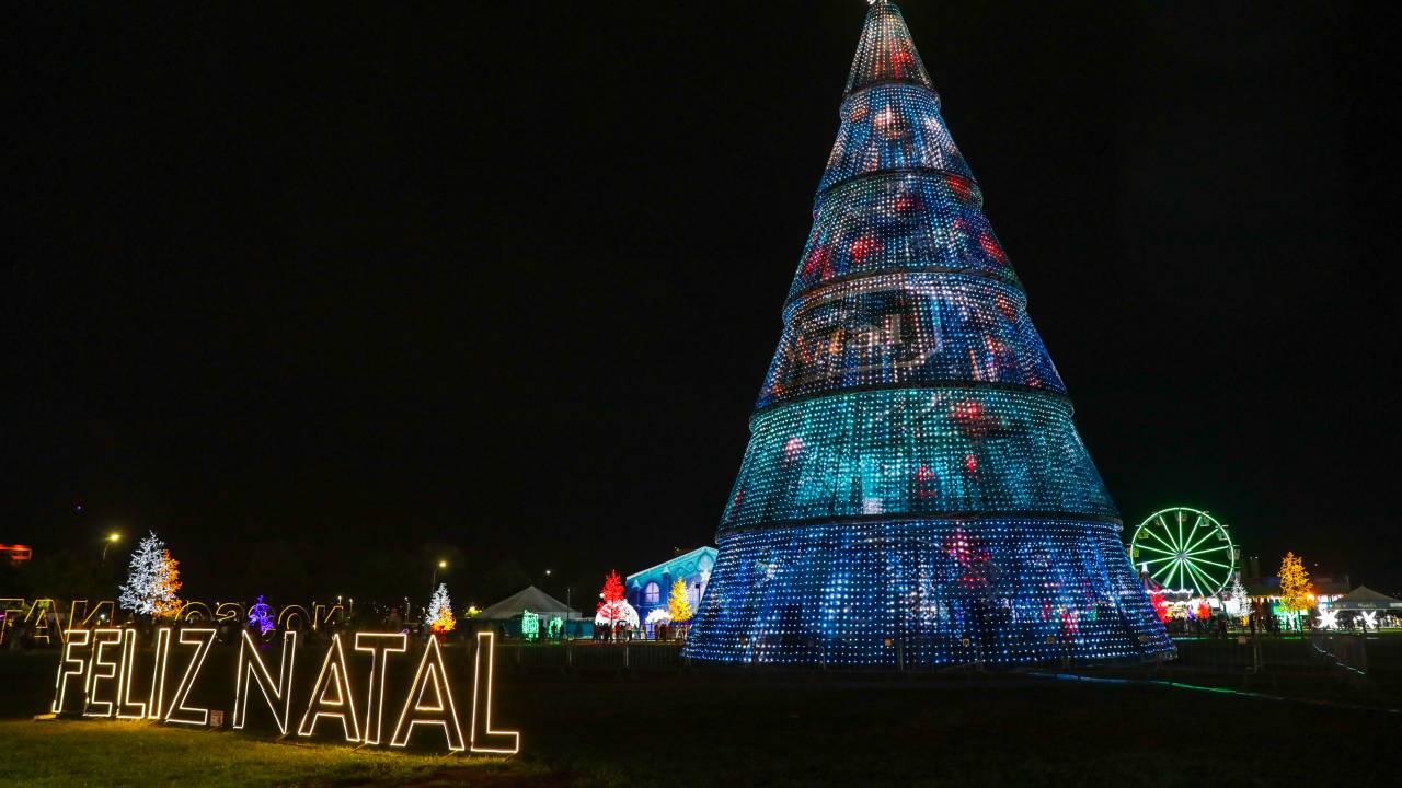Árvore de Natal montada neste ano na Esplanada dos Ministérios, em Brasília