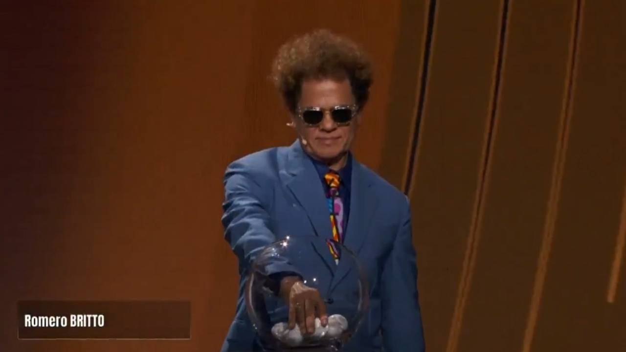 Romero Britto no sorteio do Mundial de Clubes da Fifa 2025