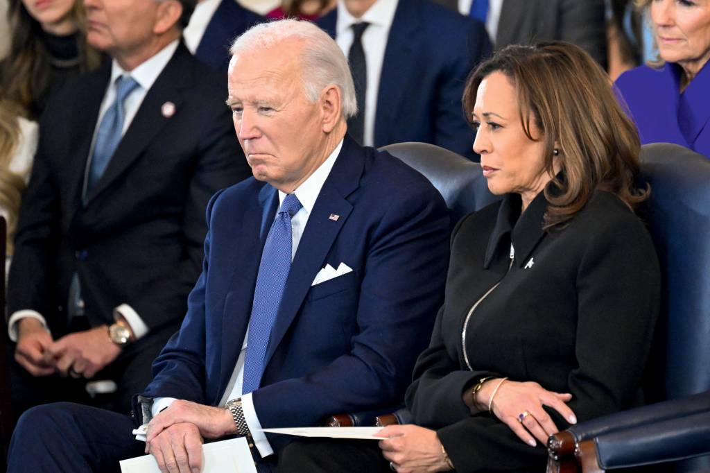 The Inauguration Of Donald J. Trump As The 47th President PITO - Biden e Harris: ouvindo calados acusações de corrupção e traição