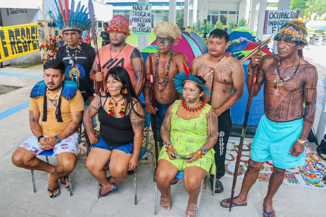 Indígenas ocupam há semanas a sede da secretaria de Educação do Pará em protesto contra nova lei do governo Barbalho