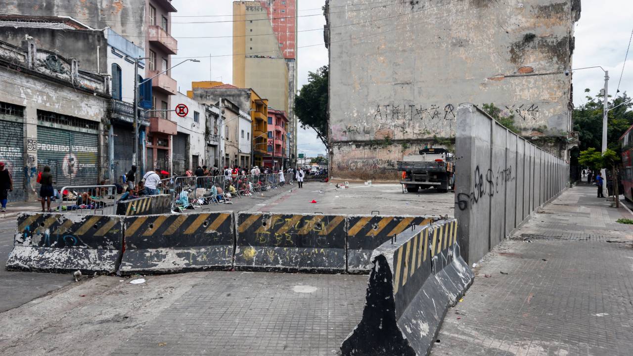 São Paulo (SP), 16/01/2025 - Prefeitura de São Paulo ergue muro na “cracolândia” no centro velho da cidade Foto: Paulo Pinto/Agência Brasil