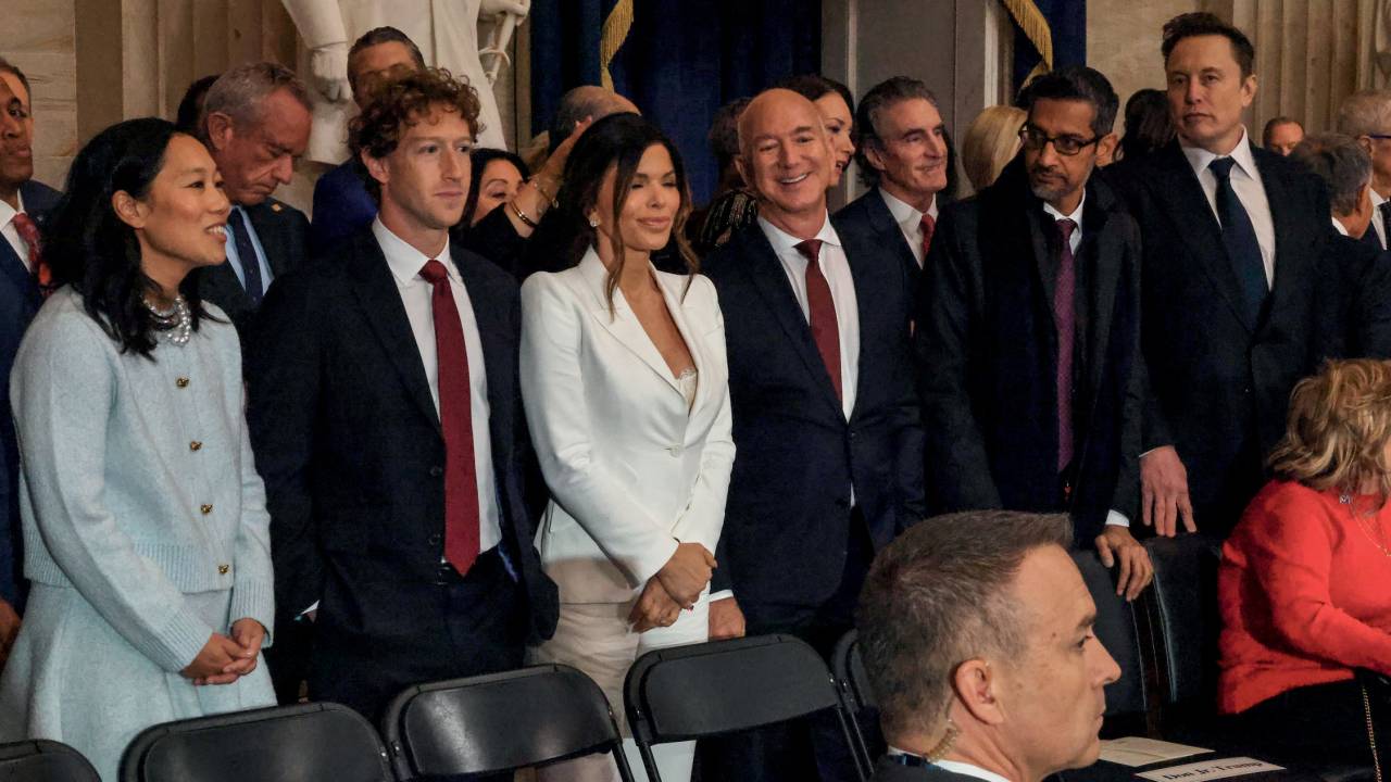 Priscilla Chan, Mark Zuckerberg, Lauren Sanchez e Jeff Bezos